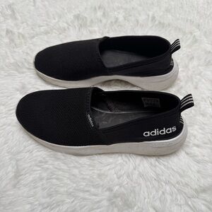 Adidas Cloudform Slip-On Black Sneakers Size 6